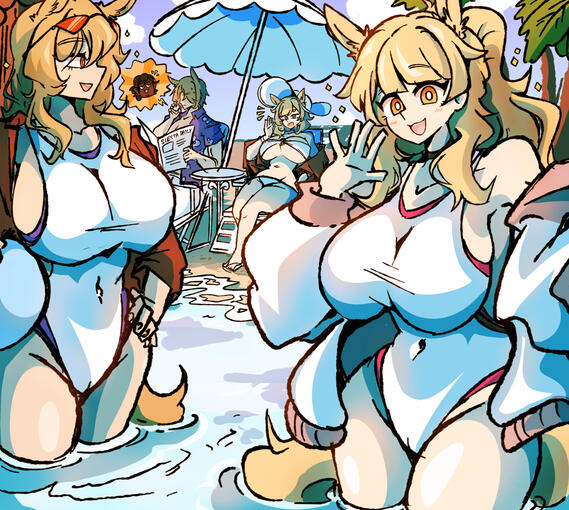 Base Full Render + Background + Additional Character
